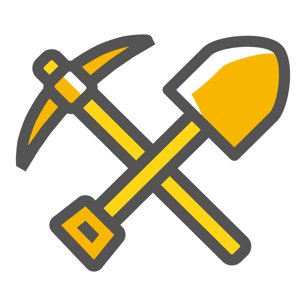 shovel and pickaxe icon