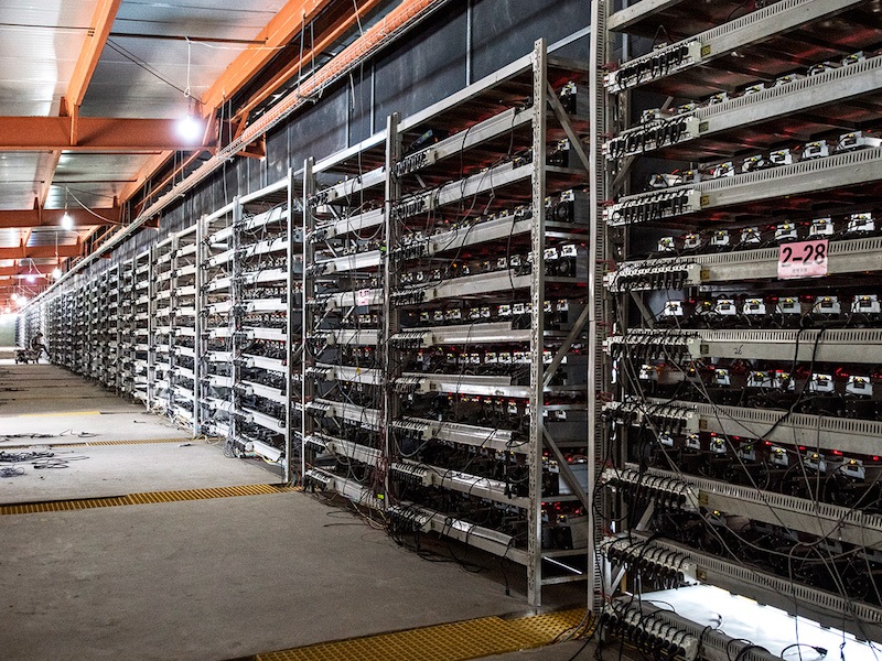 inside of a mining farm