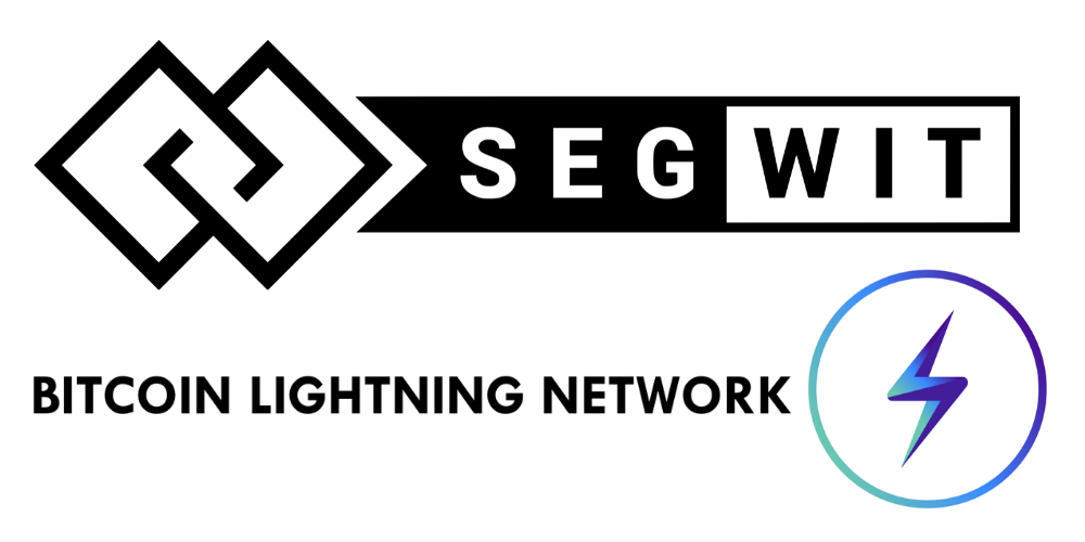 segwit and lightning network logos